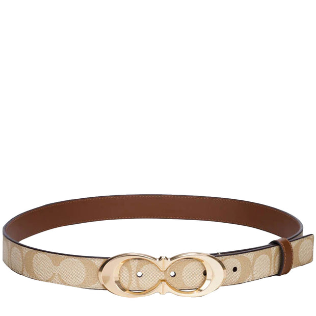 Buy Coach Signature Buckle Belt, 25 Mm in Khaki/ Saddle CA516 Online in Singapore | PinkOrchard.com