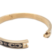 Buy Coach Signature Enamel Hinged Bangle Bracelet in Gold/ Black CI904 Online in Singapore | PinkOrchard.com