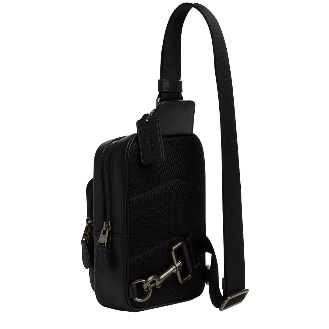 Buy Coach Track Pack Bag 14 In Signature Canvas In Khaki/ Black