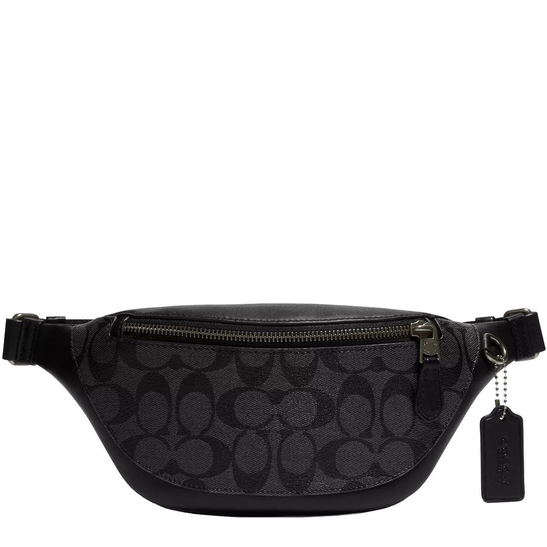 Buy Coach Warren Mini Belt Bag In Signature Canvas in Charcoal Buy Coach Warren Mini Belt Bag In Signature Canvas in Charcoal