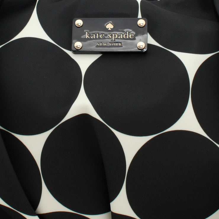 Kate Spade Deborah Dot Nylon Small Karen Bag- Black-Clotted Cream