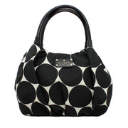 Kate Spade Deborah Dot Nylon Small Karen Bag- Black-Clotted Cream