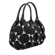 Kate Spade Deborah Dot Nylon Small Karen Bag- Black-Clotted Cream