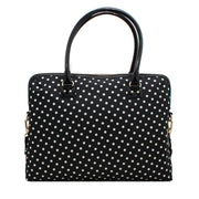 Kate Spade Spot Nylon Calista Laptop Bag- Black-Cream