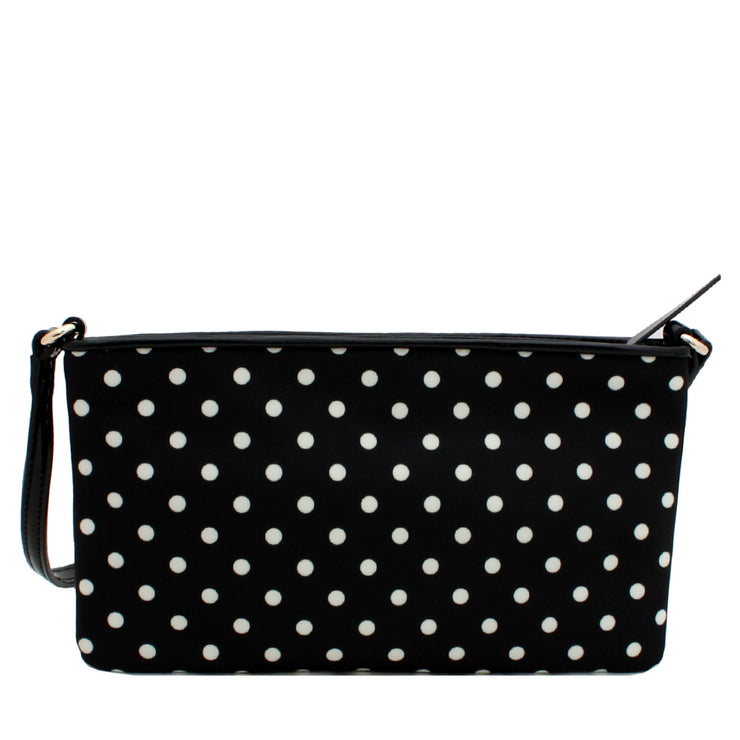 Kate Spade Spot Nylon Presley Bag- Black-Cream