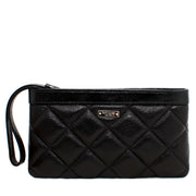 Kate Spade Gold Coast Zippered Chrissy Wristlet- Black