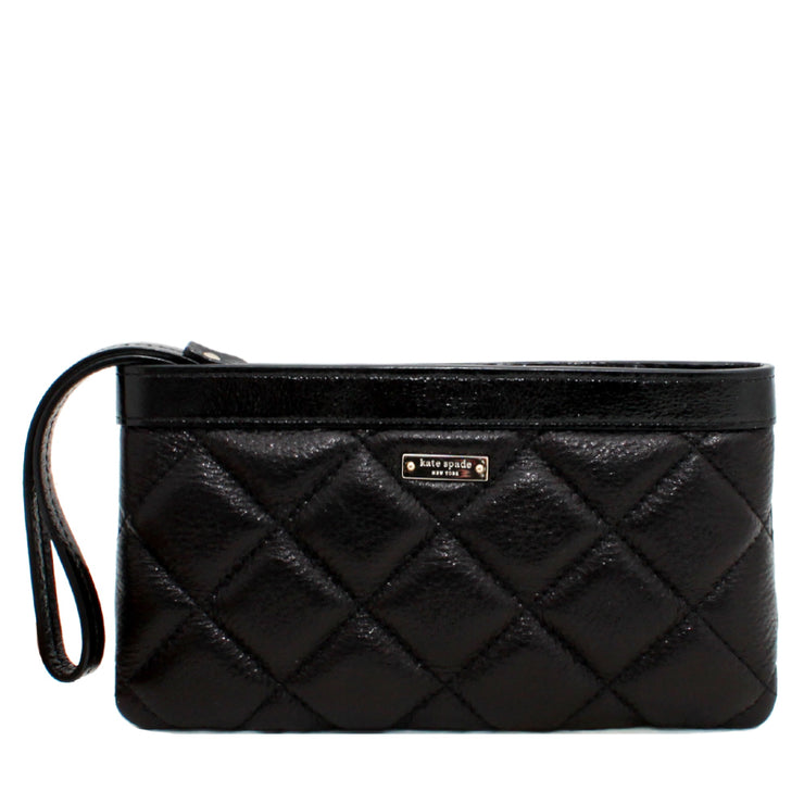 Kate Spade Gold Coast Zippered Chrissy Wristlet- Black