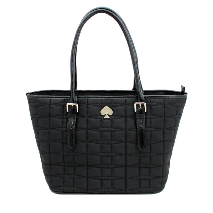 Kate Spade Signature Spade Quilted Small Harmony Bag- Black