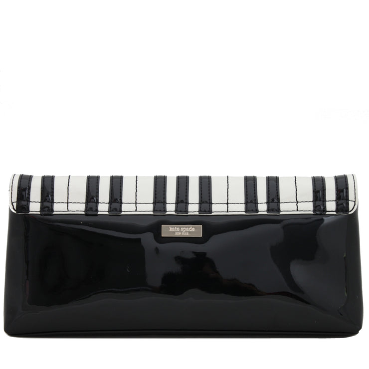 Kate Spade Duet Piano Clutch Bag- Icing-Black