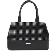 Kate Spade Chelsea Park Jacquard Elena Bag- Black-Cream