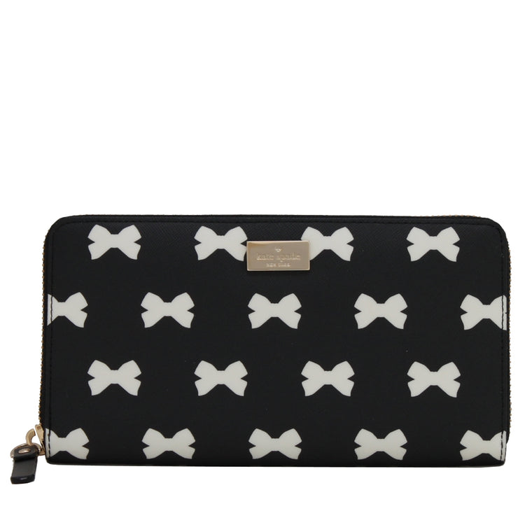 Kate Spade Brightwater Drive Neda Wallet- Black-Cream