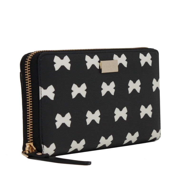 Kate Spade Brightwater Drive Neda Wallet- Black-Cream
