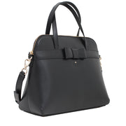 Kate Spade Kirk Park Medium Maise Bag- Black- Porcelain