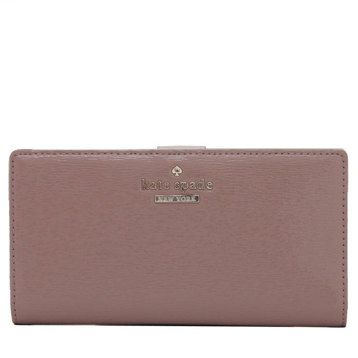 Kate Spade Cedar Street Patent Stacy Wallet- Rose Water