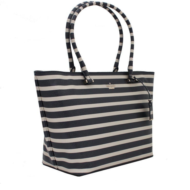 Kate Spade Cedar Street Stripe Small Harmony Bag- Offshore-Pebble