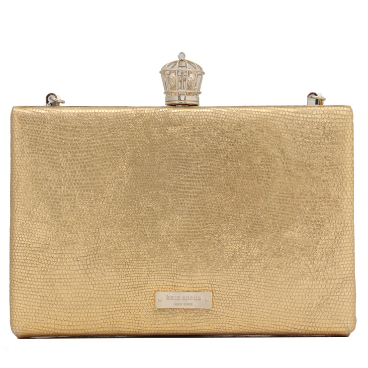 Kate spade gold clutch deals