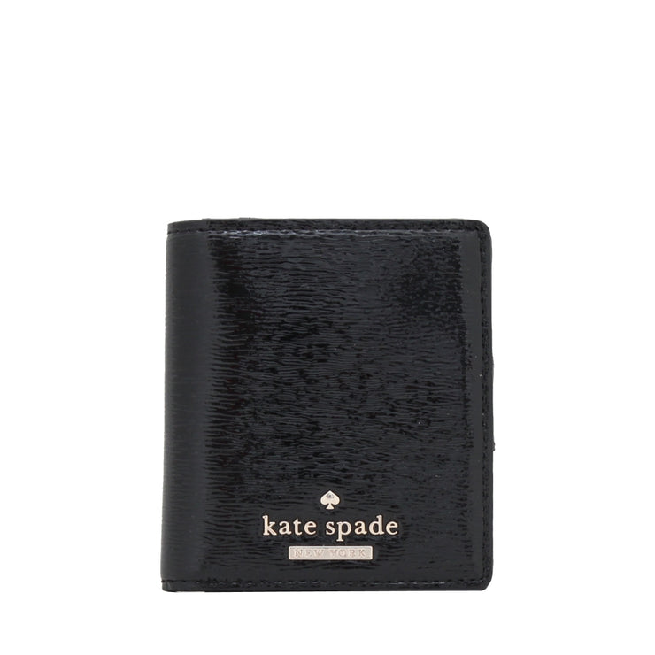 Kate Spade Cedar Street Patent Small Stacy Wallet- Black