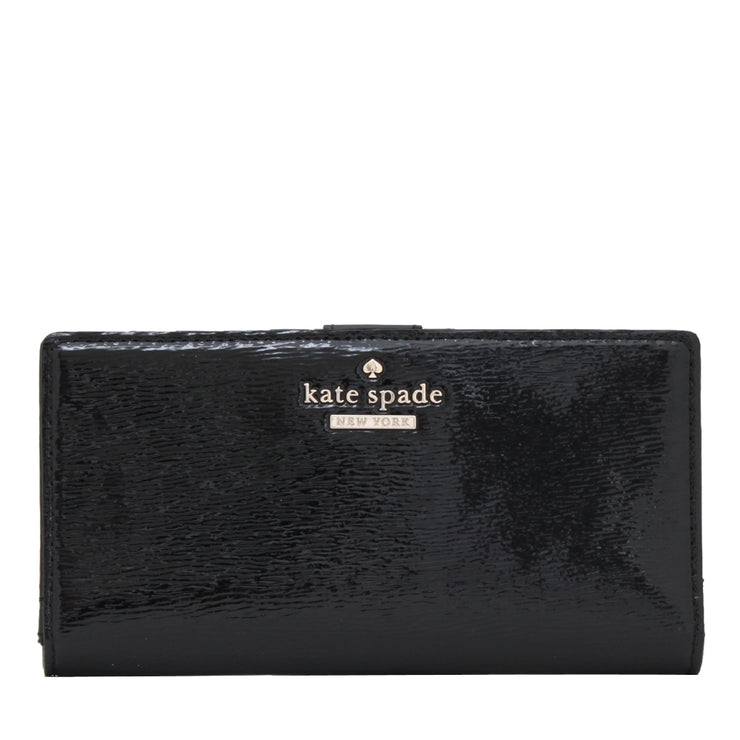 Kate Spade Cedar Street Patent Stacy Wallet- Black