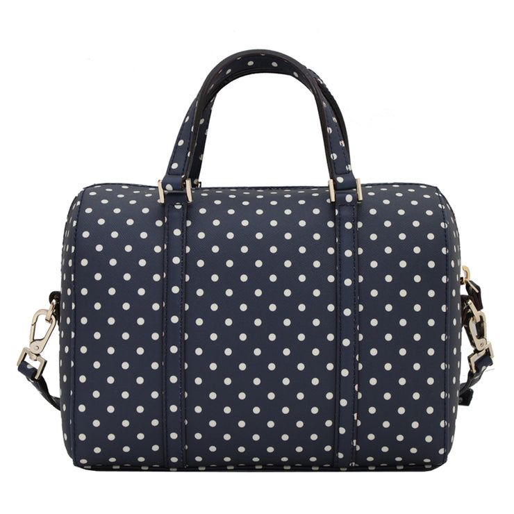 Kate Spade Grant Street Grainy Vinyl Mini Cassie Bag- French Navy-Cream