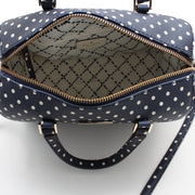 Kate Spade Grant Street Grainy Vinyl Mini Cassie Bag- French Navy-Cream