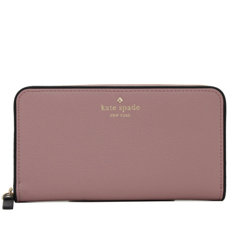 Kate Spade Cobble Hill Lacey Wallet- Makeup Pink- Black- Pebble
