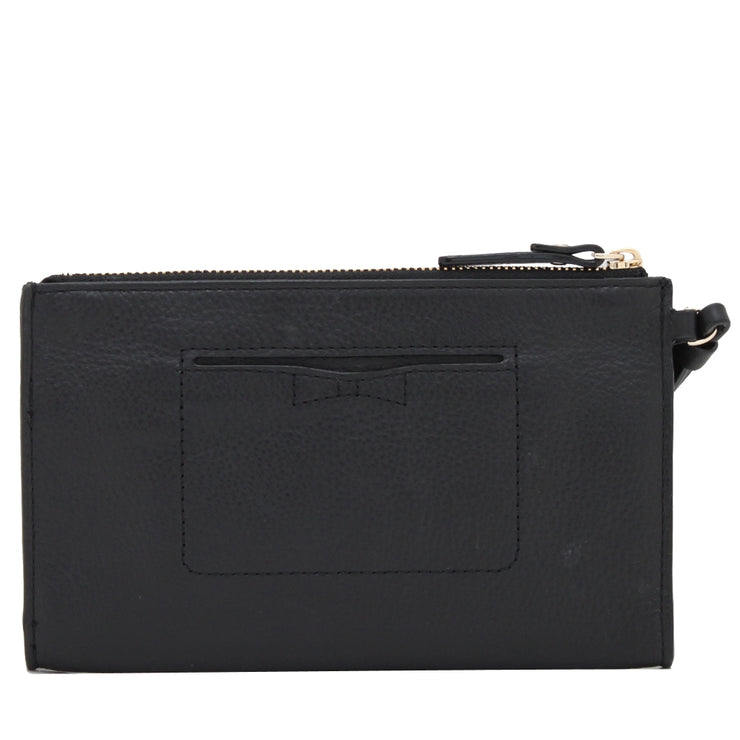 Kate Spade North Court Bow Leyna Wristlet Clutch Bag- Black