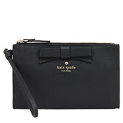 Kate Spade North Court Bow Leyna Wristlet Clutch Bag- Black