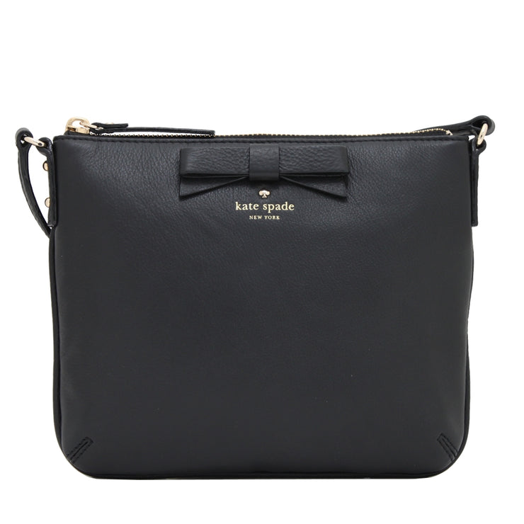 Kate Spade North Court Bow Tenley Crossbody Bag- Black