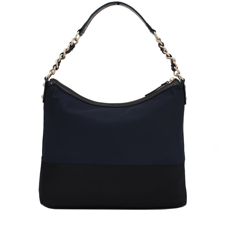 Kate Spade Fashion Nylon Colourblock Medium Serena Bag- Navy- Black