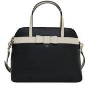 Kate Spade Kirk Park Medium Maise Bag- Black- Porcelain