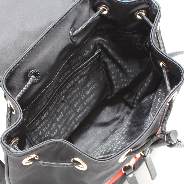 Kate Spade Clark Court Nylon Matty Back Pack Bag- Black