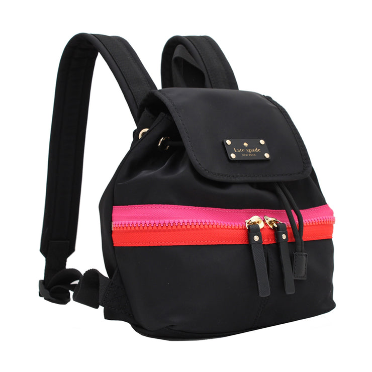 Kate Spade Clark Court Nylon Matty Back Pack Bag- Black