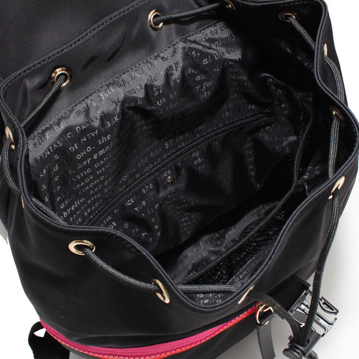 Kate Spade Clark Court Nylon Marin Back Pack Bag- Black