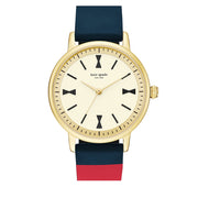 Kate Spade Watch KSW1038- Crosby Navy & Red Silicon Ladies Watch