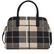 Kate Spade Grant Street Grainy Vinyl Small Rachelle Bag- Woodland Plaid Pumice