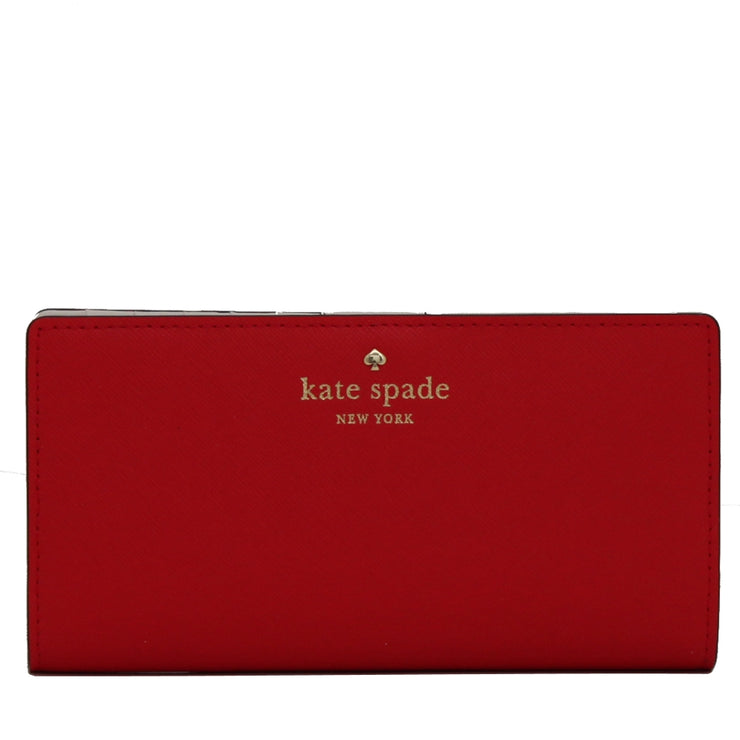 Kate Spade Mikas Pond Stacy Wallet- Cherry Liquer