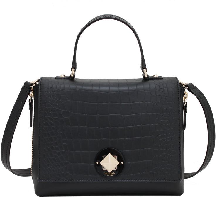 Kate Spade Varick Street Exotic Abbie Bag- Black