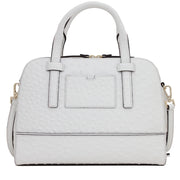 Kate Spade Riverside Street Ostrich Small Felix Bag- Bright White