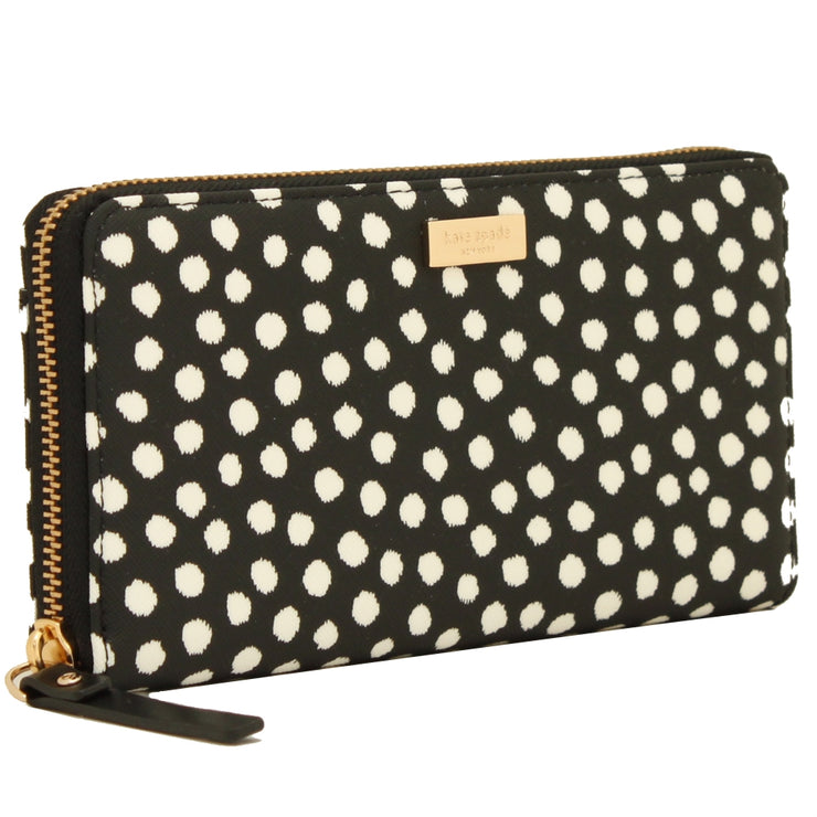 Kate Spade Shore Street Lacey Wallet- Black- Deco Beige