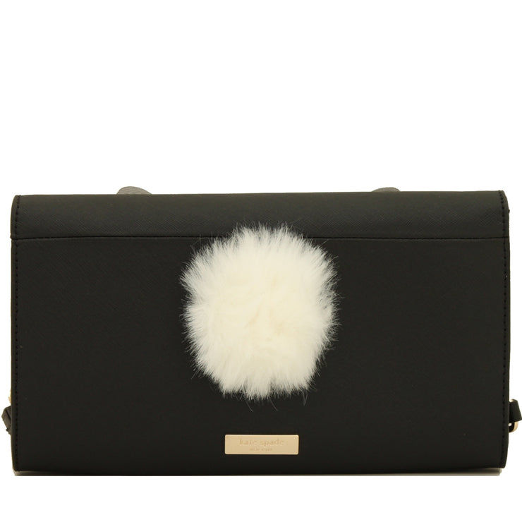 Kate Spade Hop To It Rabbit Cali Clutch- Crossbody Bag- Black