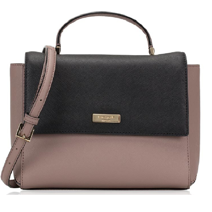 Kate Spade Paterson Court Brynlee Bag- Porcini- Black