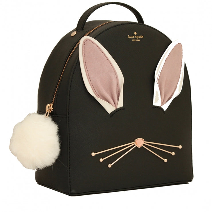 Kate Spade Hop to it Rabbit Sammi Back Pack Bag- Black