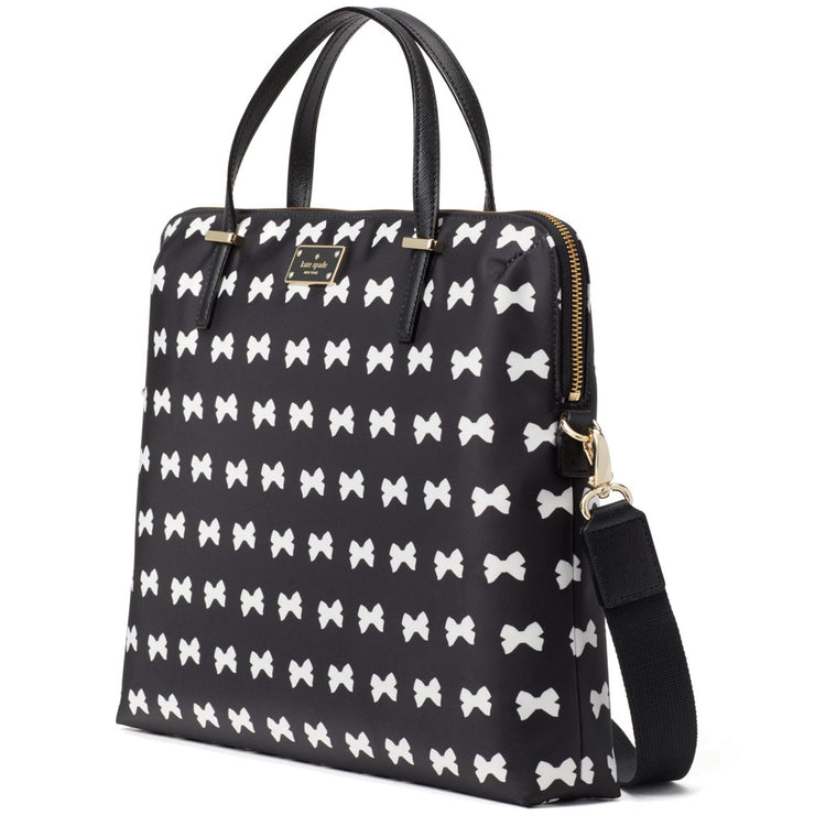 Kate Spade Wilson Road Diamond Dot Daveney Laptop Bag- Black Multi