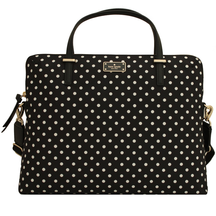 Kate Spade Wilson Road Diamond Dot Daveney Laptop Bag- Black Multi