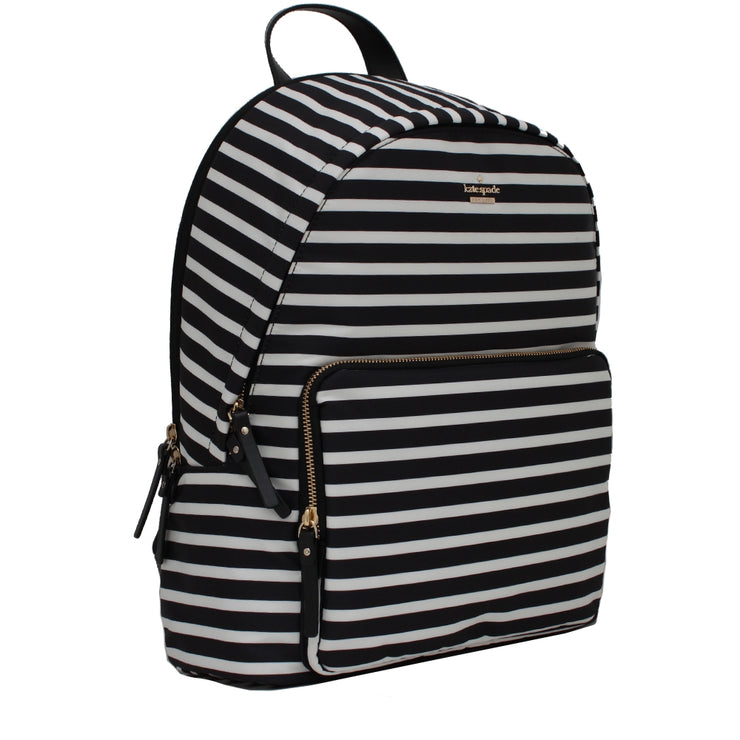 Kate Spade 15 Inch Nylon Tech Back Pack- Laptop Bag- Black- Clotted Cream
