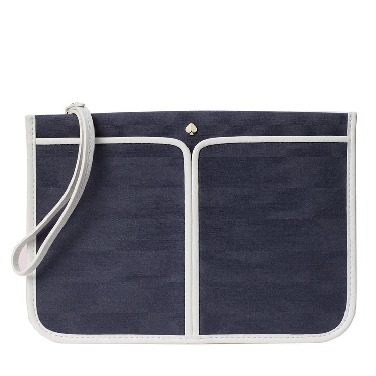 Kate Spade Sam Canvas Plunge Small Wristlet- Clutch Bag