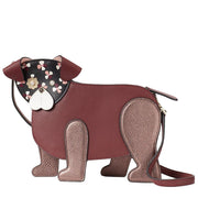 Kate Spade Floral Pup Dog Crossbody Bag- Cherrywood