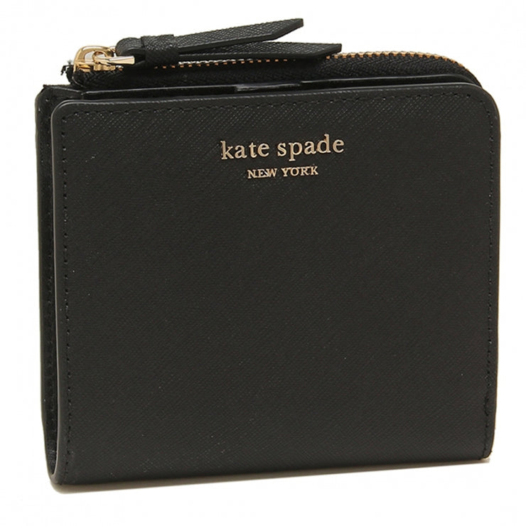 Kate Spde Cameron Small L-Zip Bifold Wallet- Black