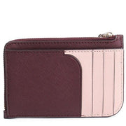 Kate Spade Cameron Medium L-Zip Cardholder-Key-Coin Purse-Cherrywood-Warm Vellum