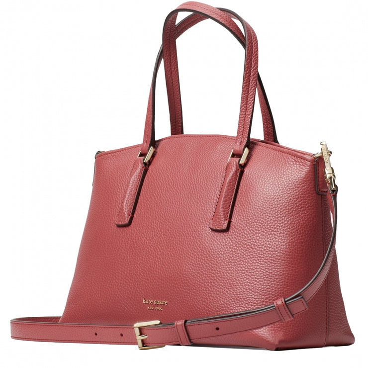 Kate Spade Abbott Small Satchel Bag- Red Jasper